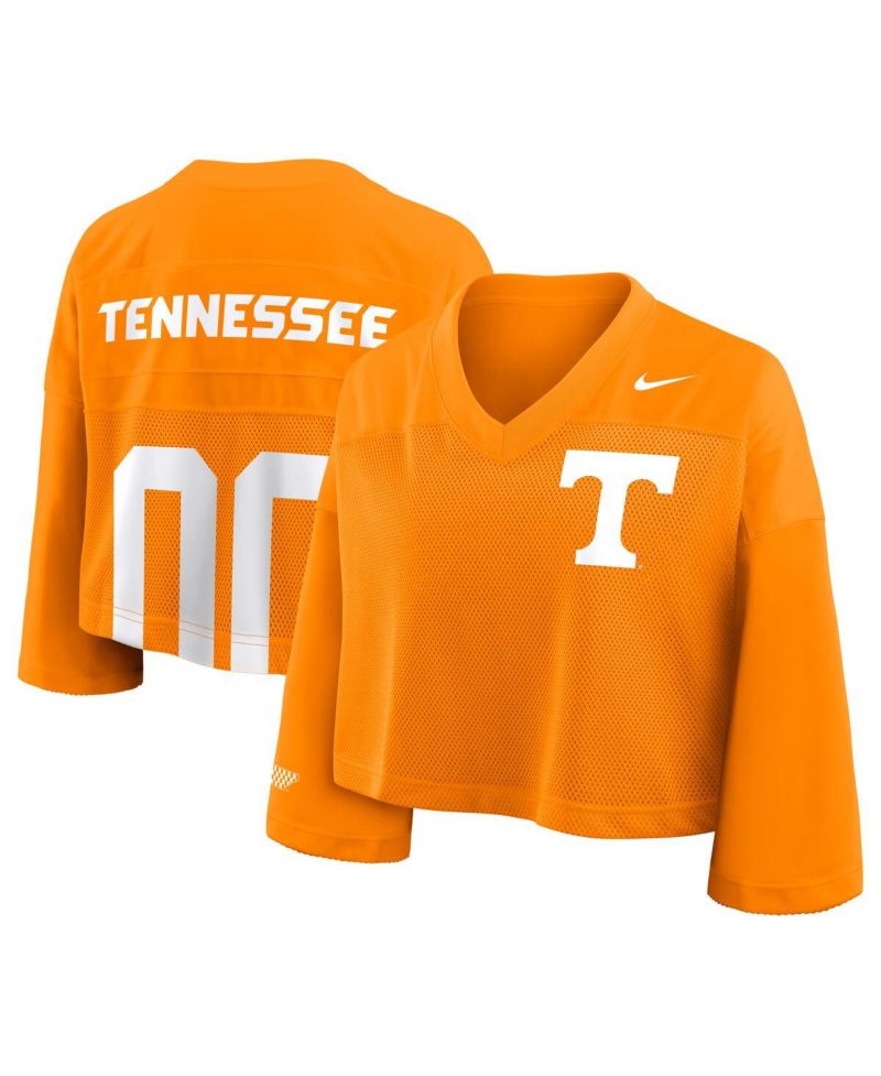 Women's Tennessee Orange Tennessee Volunteers Cropped Mesh Fashion Jersey