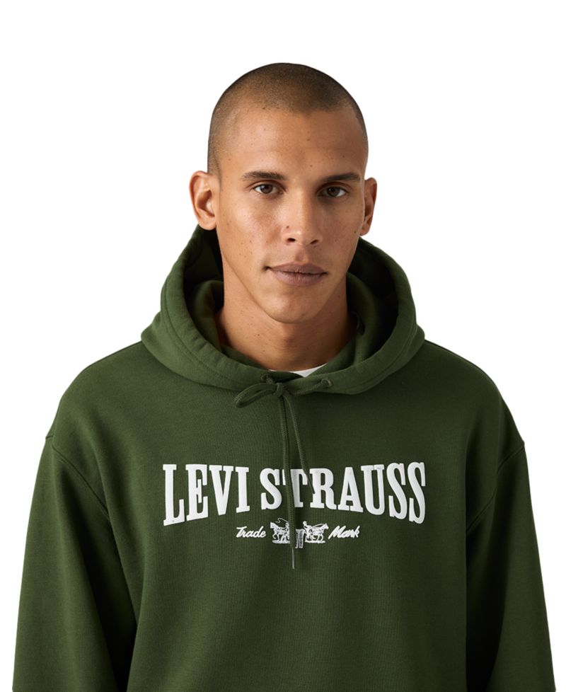 Men's Relaxed-Fit Graphic Long-Sleeve Hoodie