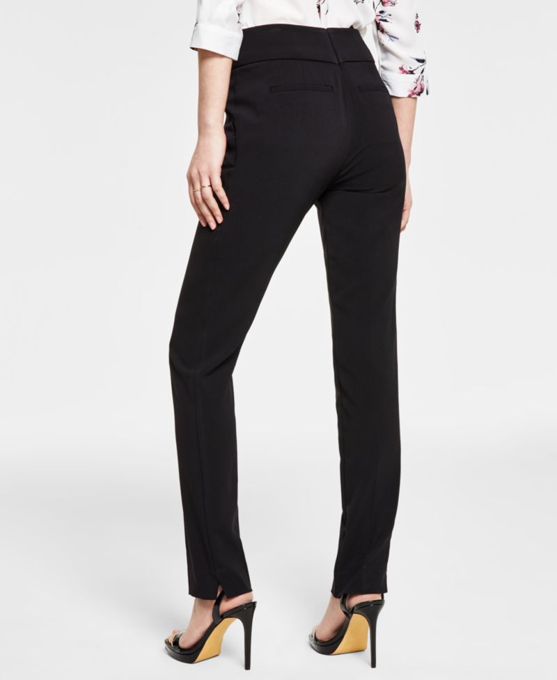 Juniors' Straight-Leg Trouser Pants