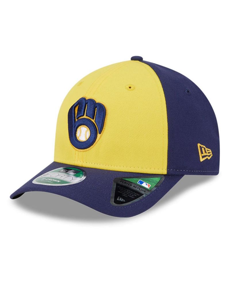 Men's Gold/Navy Milwaukee Brewers Player Replica 9Forty Adjustable Hat