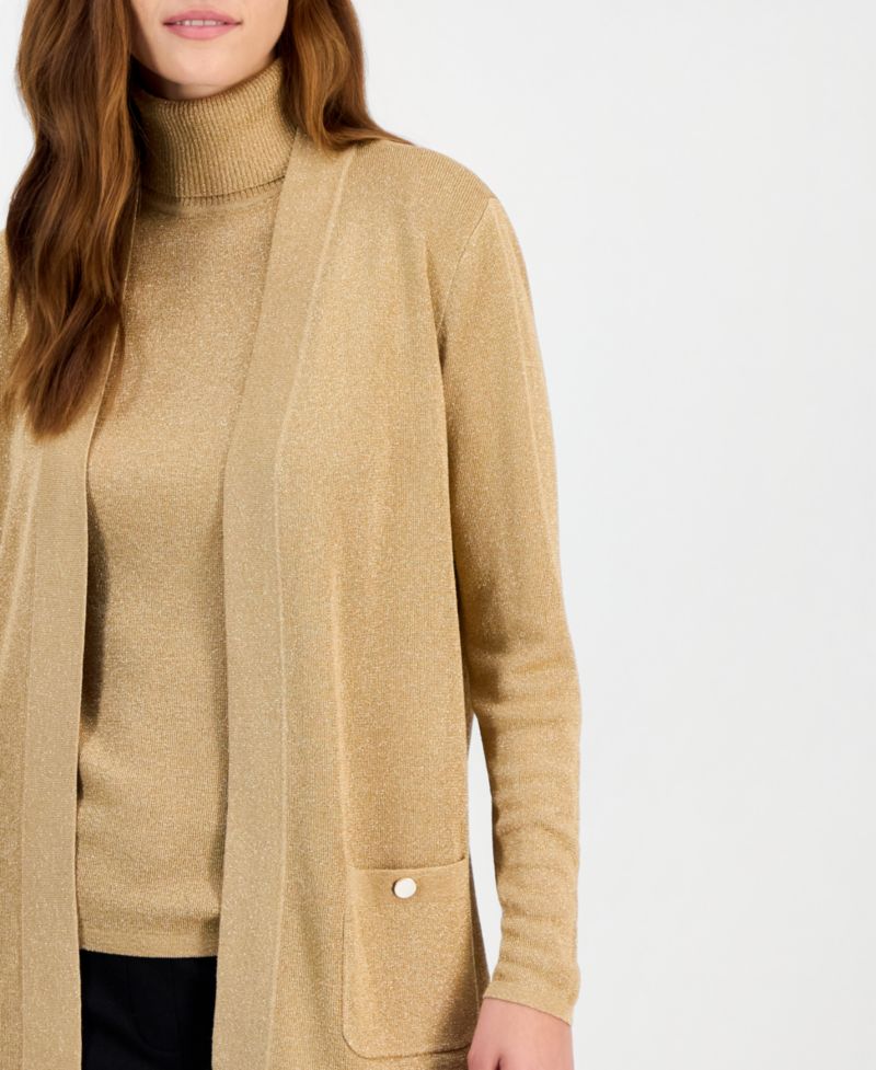Women's Malibu Metallic-Knit Cardigan