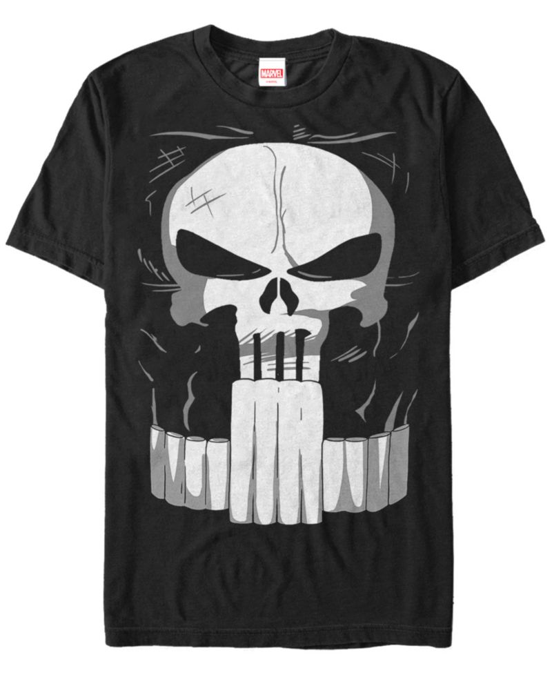 Marvel Men's Punisher Chest Logo Costume Short Sleeve T-Shirt