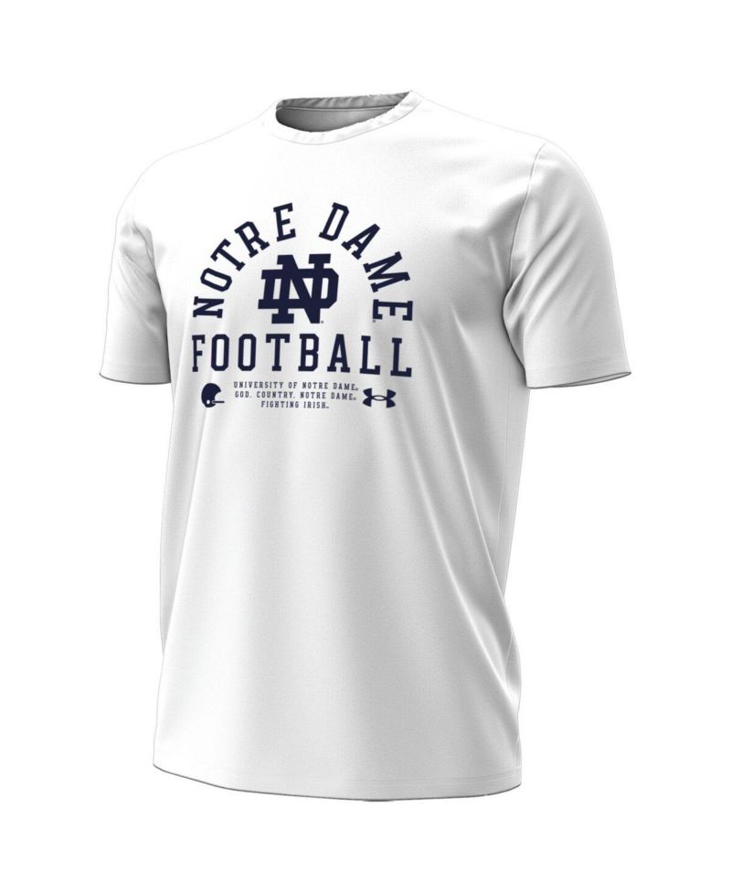 Men's White Notre Dame Fighting Irish 2025 Sideline Football Performance T-Shirt