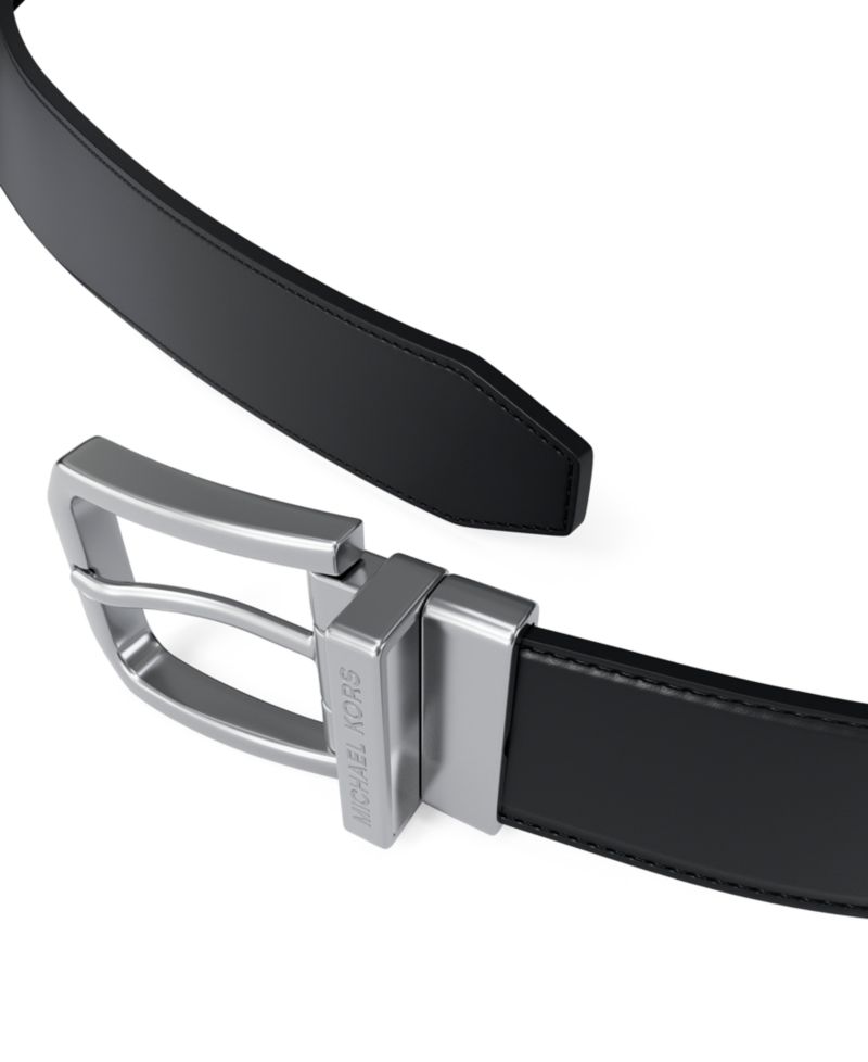 31MM Men's Gunmetal Buckle Leather Belt