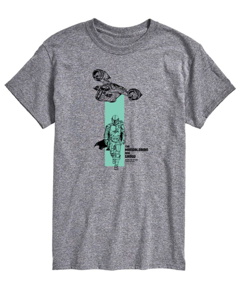 Men's The Mandalorian & Grogu Spaceship Graphic T-Shirt