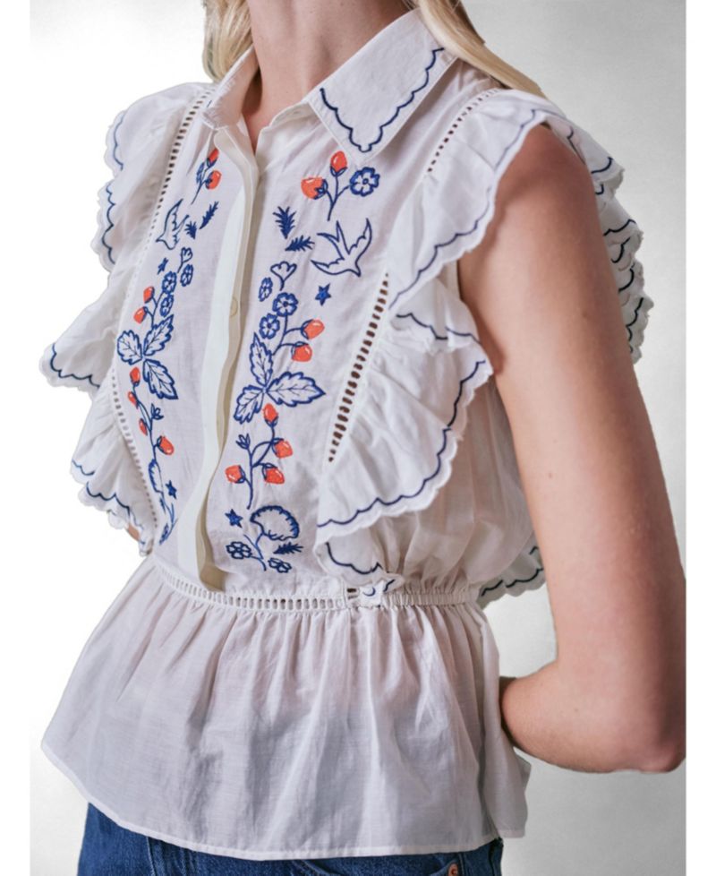 Women's Wild Strawberry Silk Blend Blouse