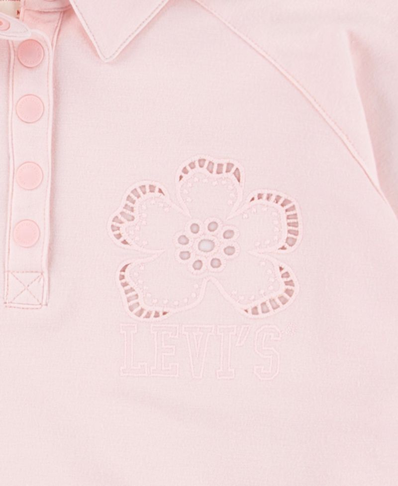 Girls' 7-16 Voluminous Long-Sleeve Shirt Collar Top