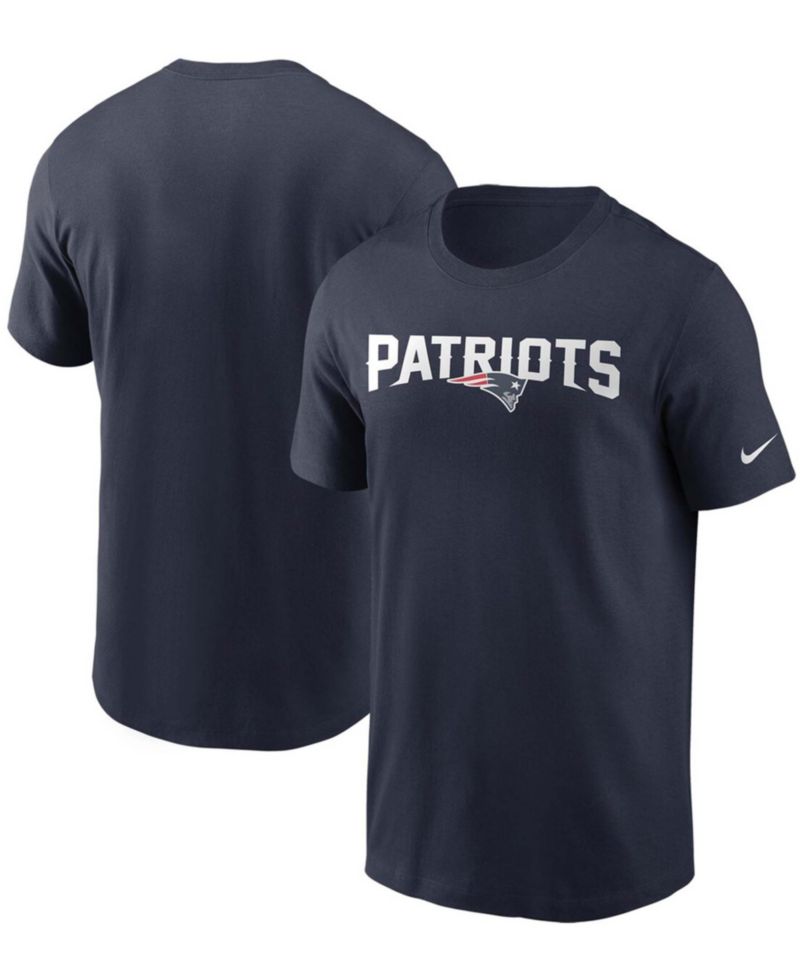 Men's Navy New England Patriots Team Wordmark T-shirt