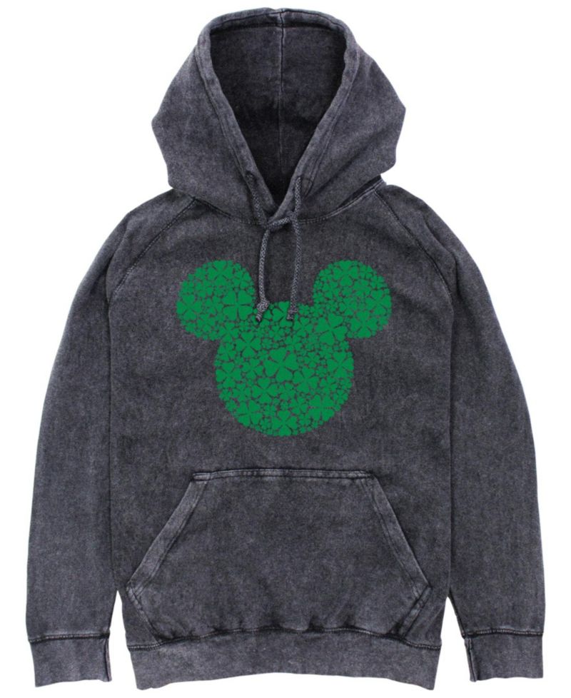 Men's Mickey Clover Fill Hoodie Fleece Pullover Sweatshirt