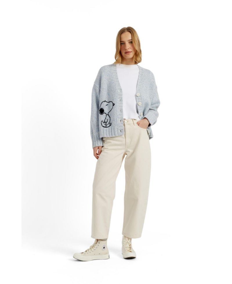 Chinti and Parker Women's Merino Snoopy Marl Cardigan