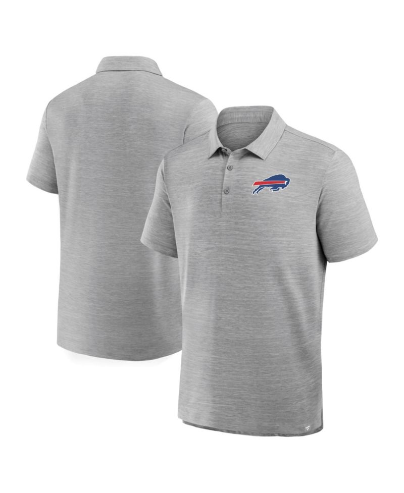 Men's Heather Gray Buffalo Bills Clutch Polo Shirt