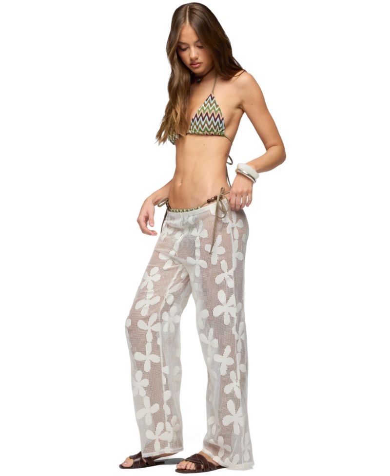 Women's Candace Floral Texured Sheer Pants