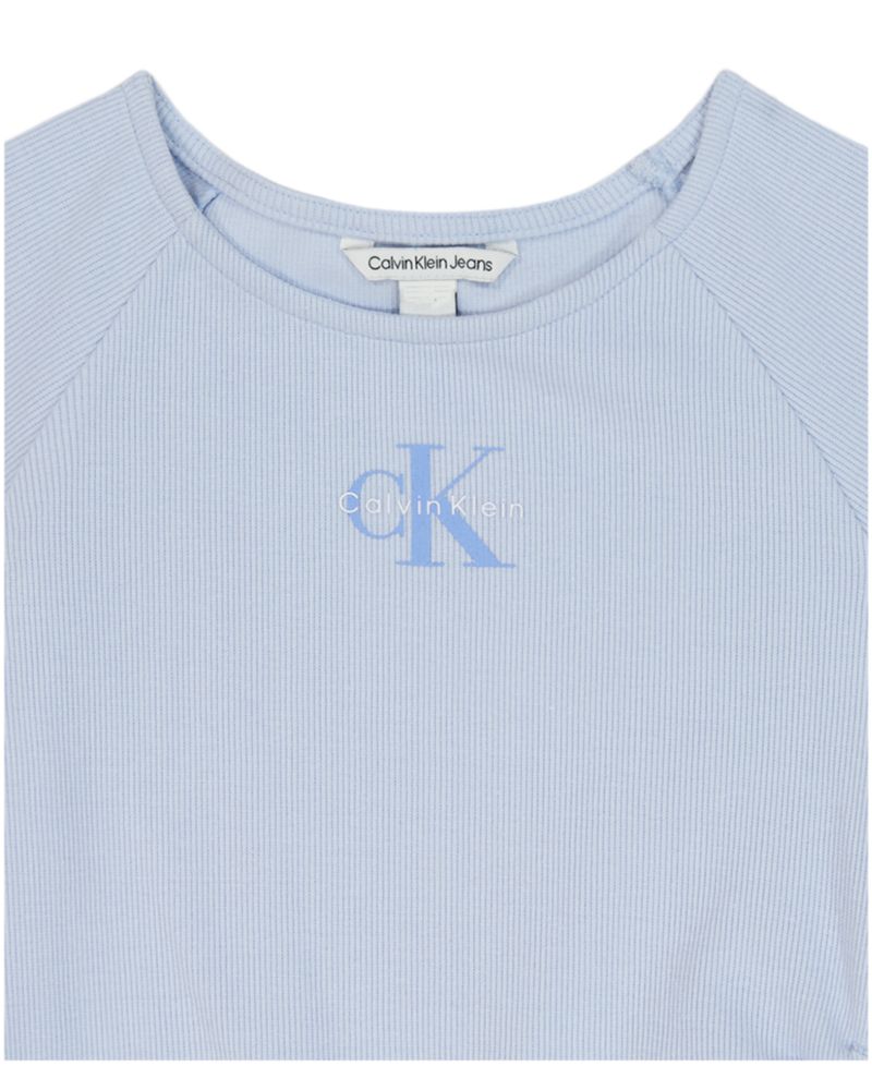 Girls' 7-16 CK Side Ruched Round Neck T-Shirt