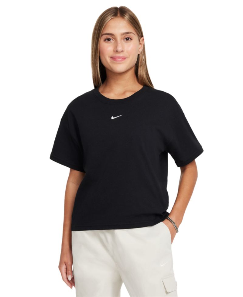 Футболка с логотипом Big Girls Sportswear Essential из хлопка с логотипом Swoosh