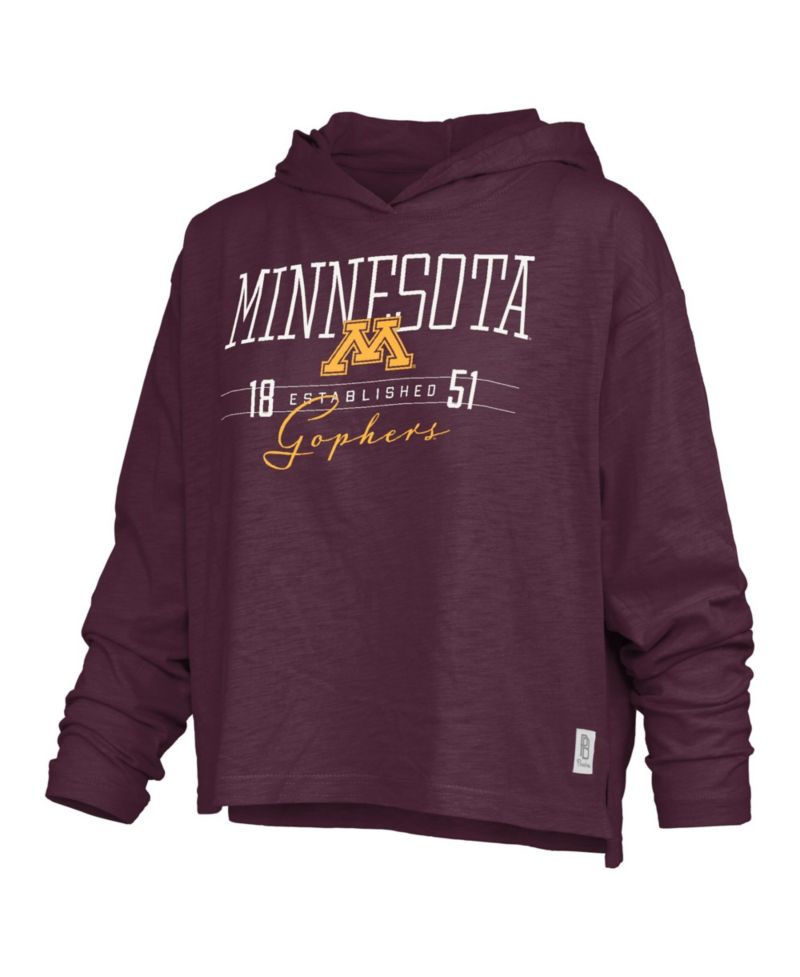 Women's Minnesota Golden Gophers Castillo Oversized Slub Hooded Graphic Tee