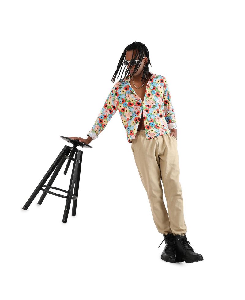 Men's Artistic Botanical Cluster Shirt