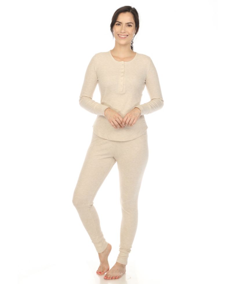 Women's Waffle Pajama Set
