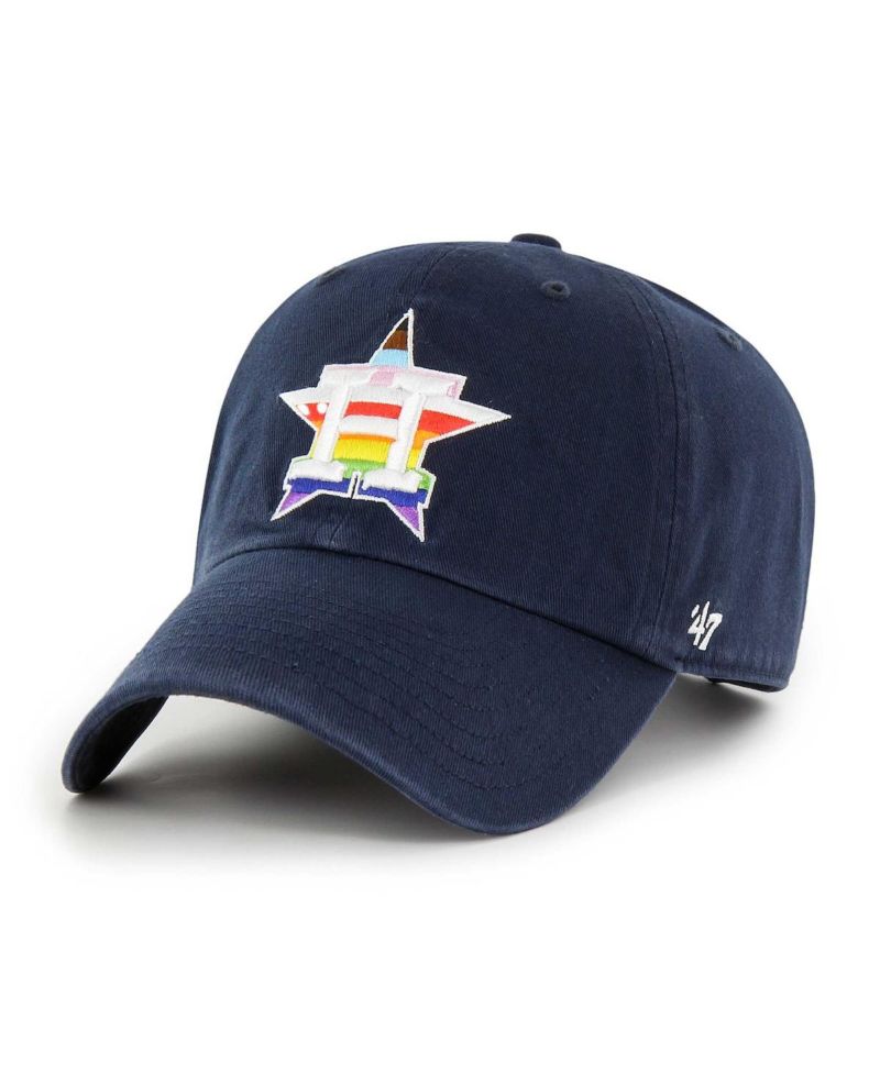 Men's Navy Houston Astros Team Pride Clean Up Adjustable Hat