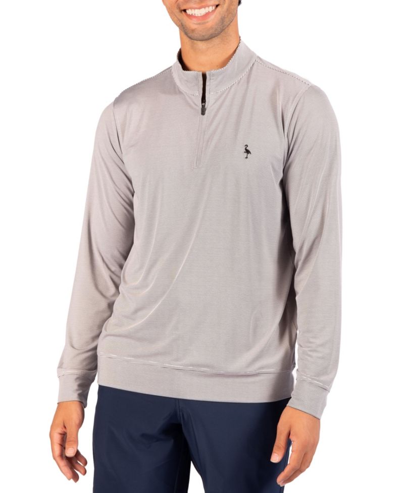 Men's Mini Stripe Performance Quarter Zip Sweater
