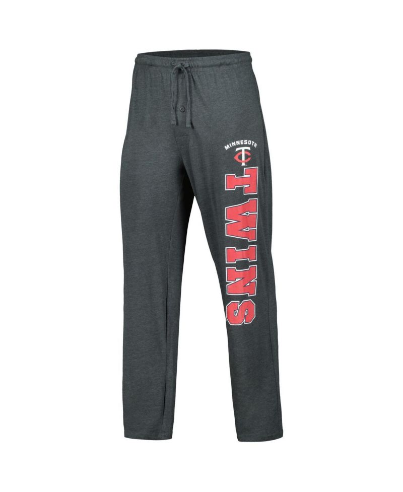 Men's Charcoal, Navy Minnesota Twins Meter T-shirt and Pants Sleep Set
