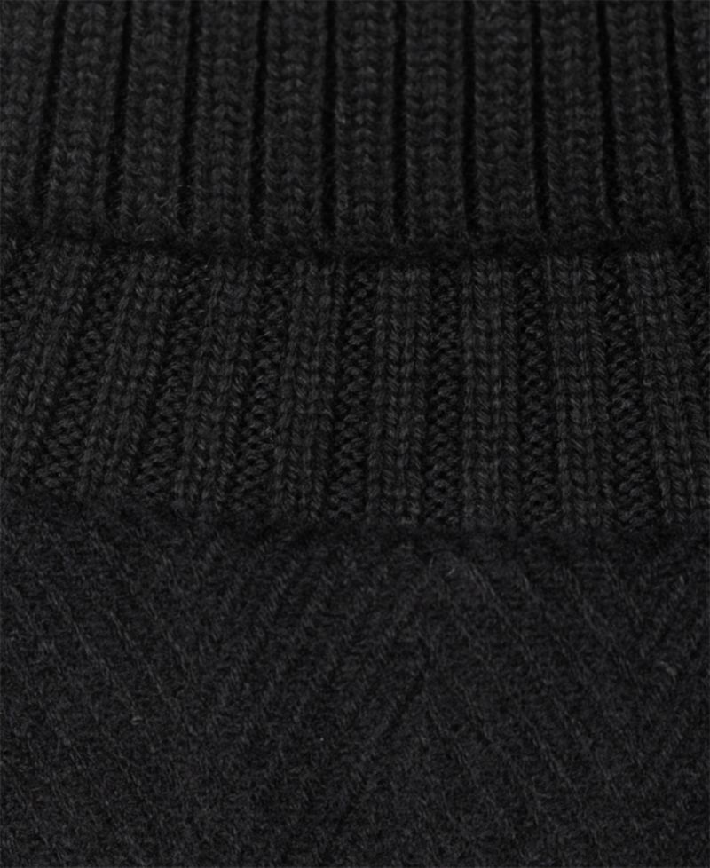 Woven Knit Collar Ruana