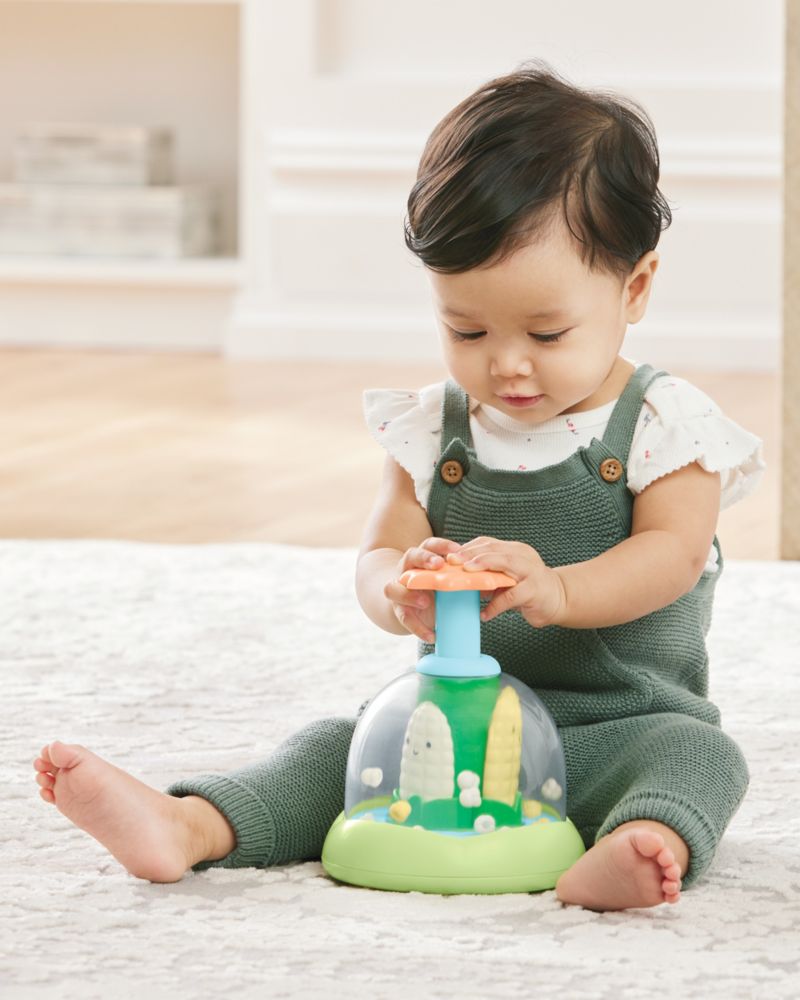 Baby Farmstand Cause and Effect Fine Motor Push and Spin Toy