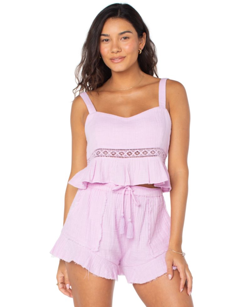 Women's Banzai Babe Cotton Ruffled Pull-On Shorts