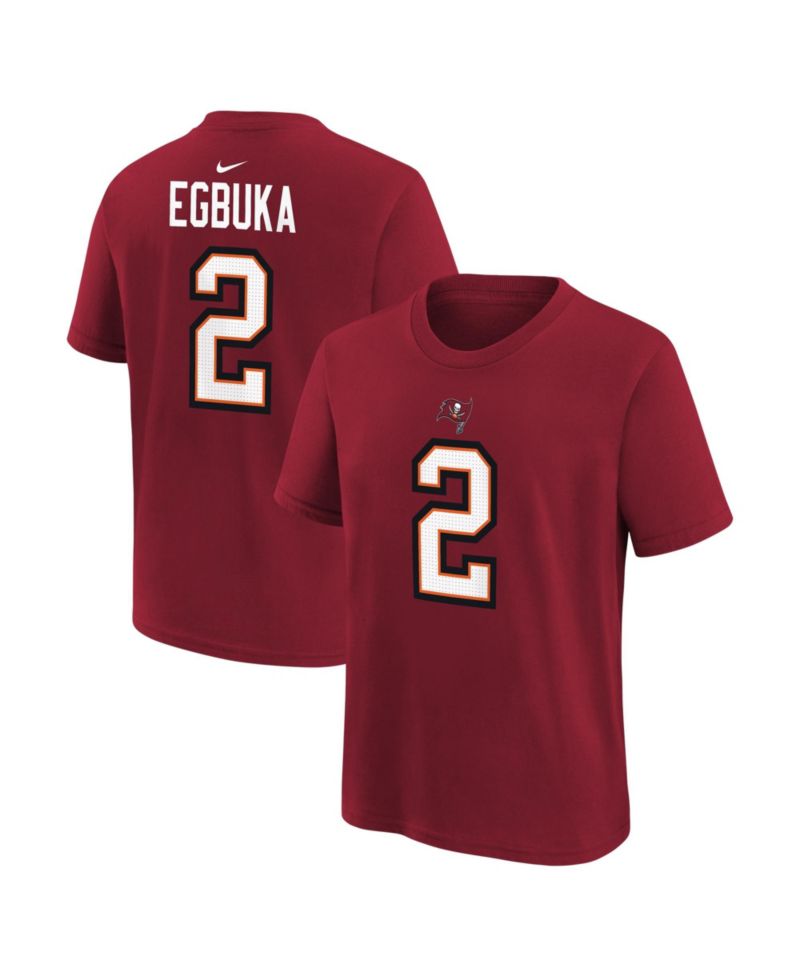 Big Boys and Girls Emeka Egbuka Red Tampa Bay Buccaneers Player Name & Number T-Shirt