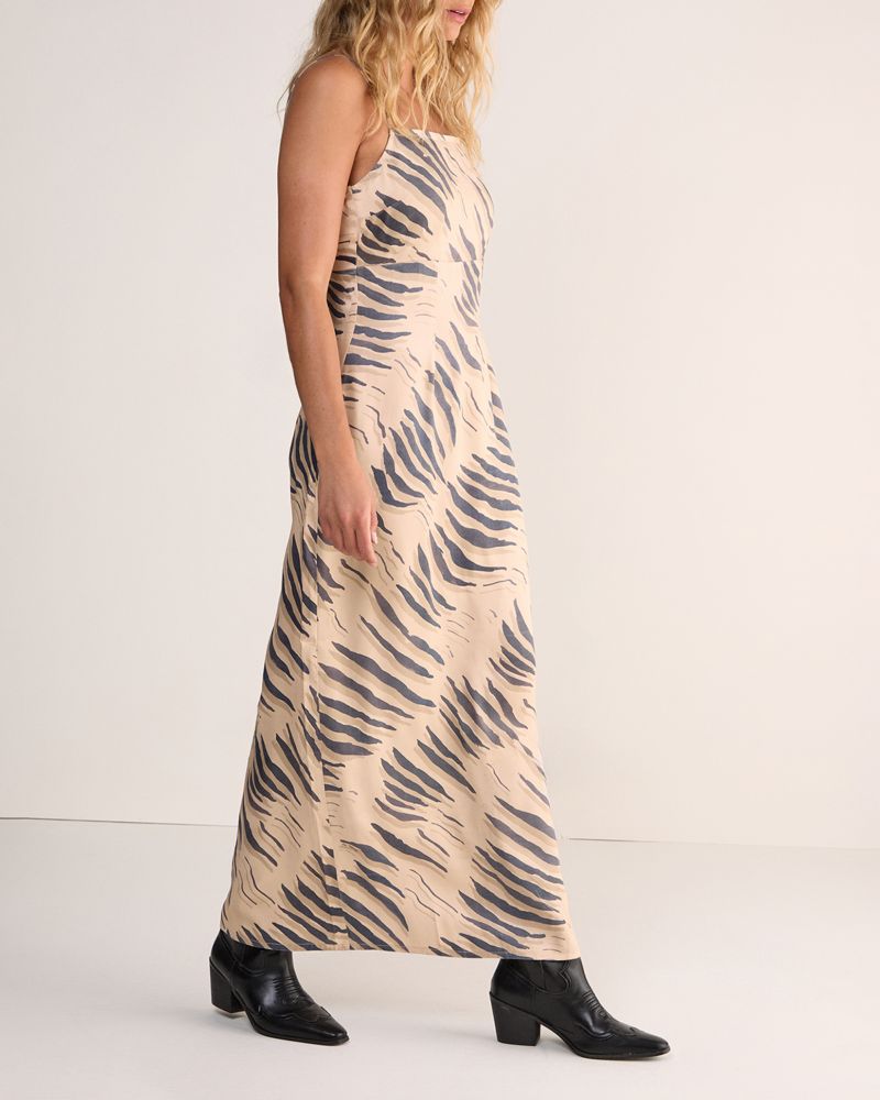 Women's Cowl Back Strappy Maxi Dress
