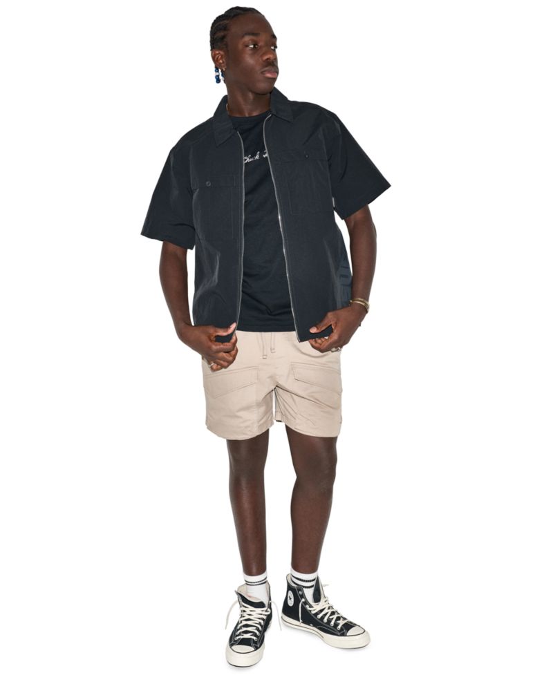 Men's Utility Zip Short-Sleeve Shirt