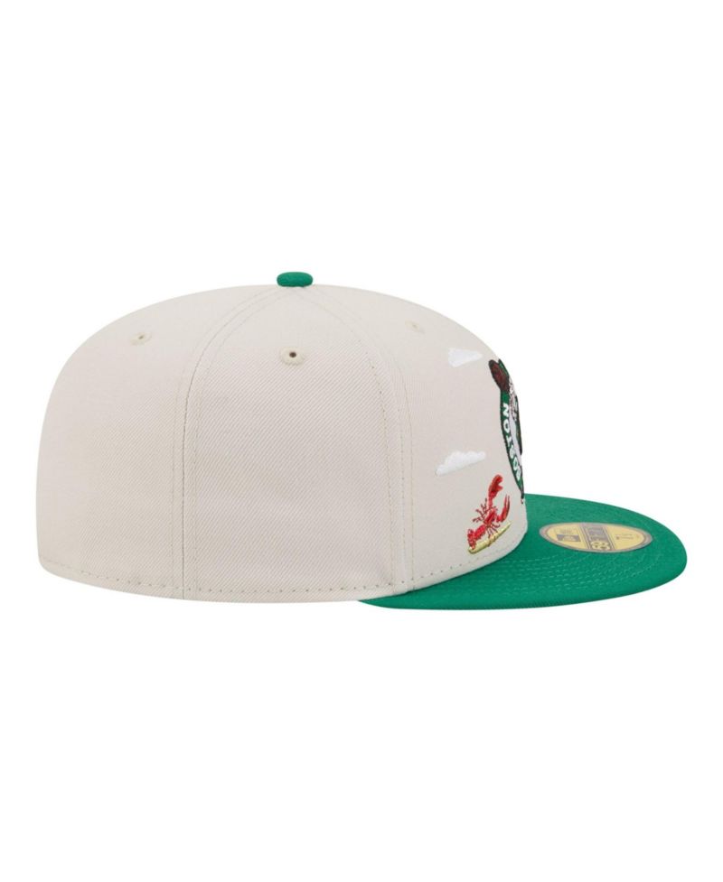 Men's Tan/Kelly Green Boston Celtics Localized City Icon 59FIFTY Fitted Hat