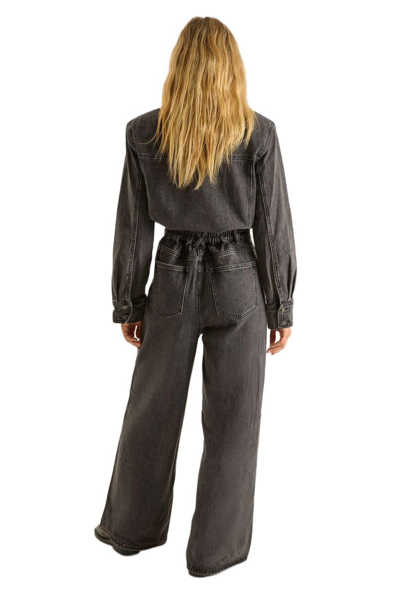Women's Denim Shoulder Pad Boilersuit