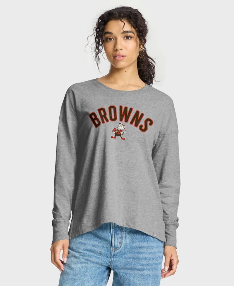 Women's Heather Gray Cleveland Browns Hometown Legacy Long Sleeve T-Shirt