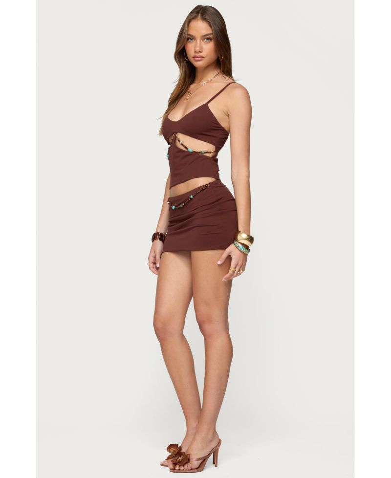 Women's Neri Bead Cut Out Tank Top