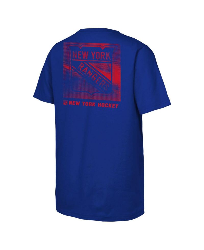 Big Boys and Girls Blue New York Rangers Atmosphere T-Shirt