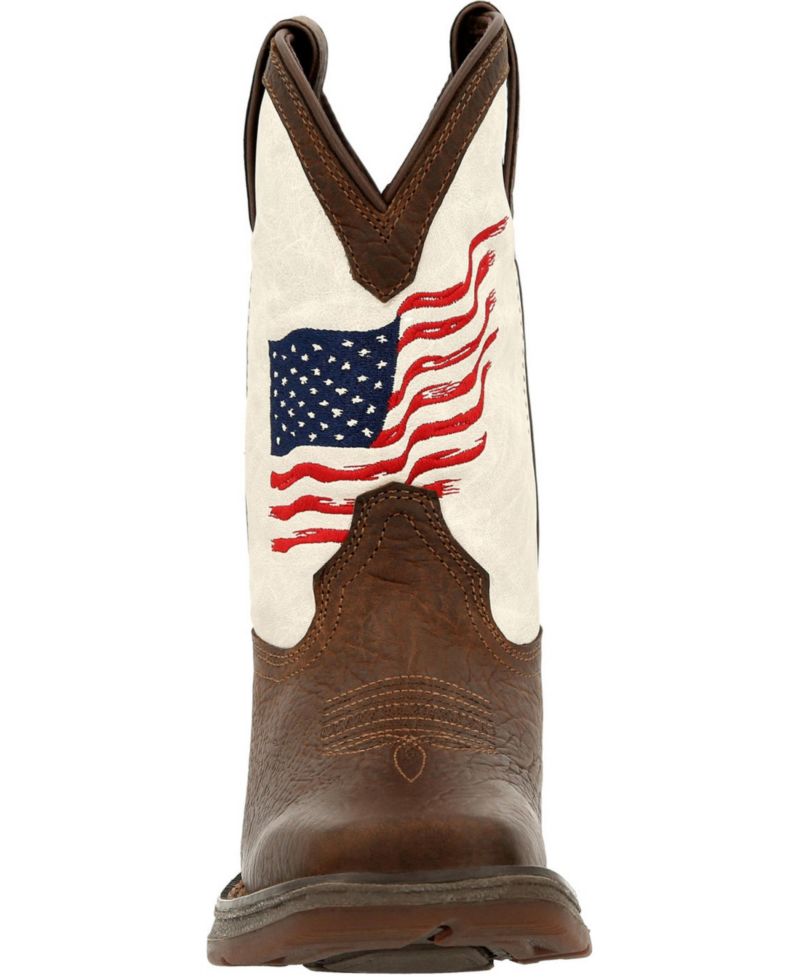 Lil' Rebel by Big Kids Distressed Flag Western Boot
