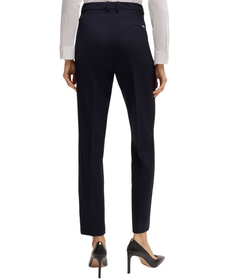 BOSS by Women's Wool Regular-Fit Cropped Pants