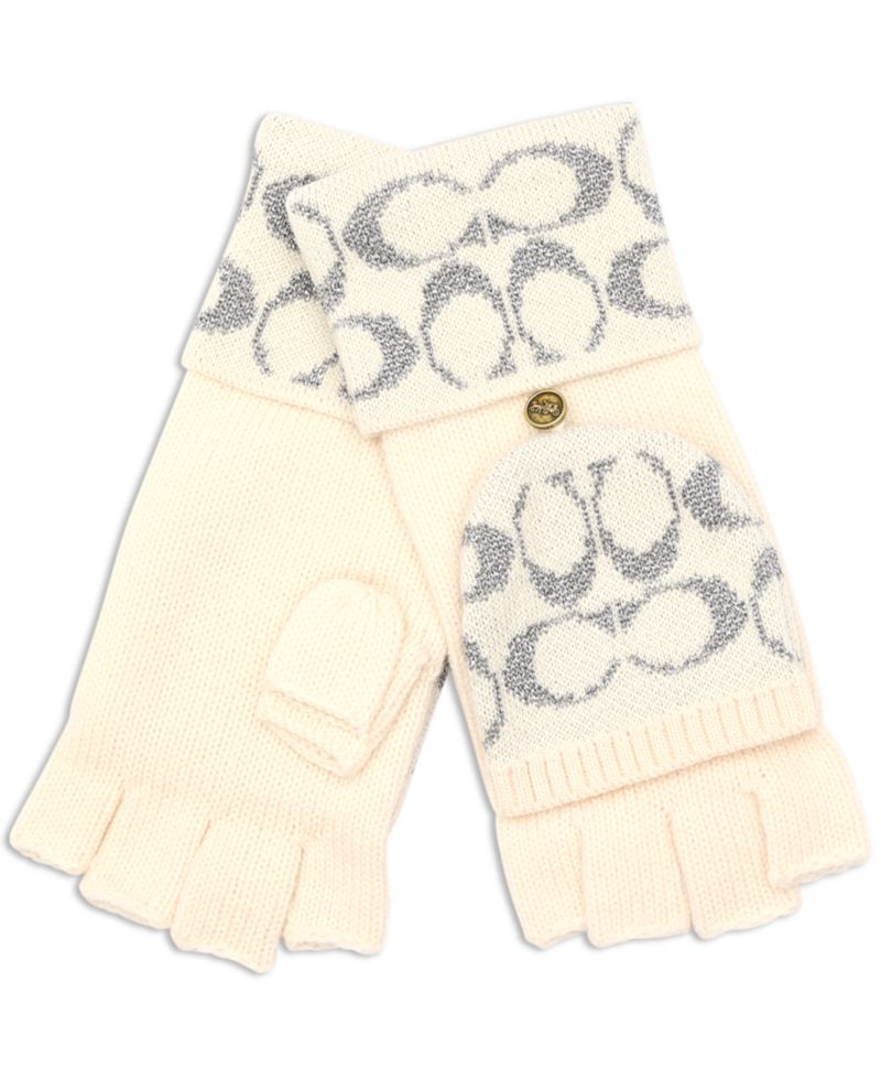 Women's Metallic Pop Top Logo Gloves