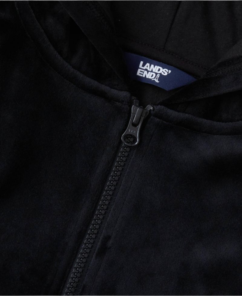 Girls' 4-16 Velour Full-Zip Hoodie