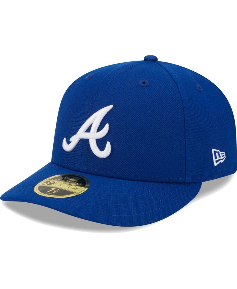 Men's Royal Atlanta Braves White Logo Low Profile 59FIFTY Fitted Hat