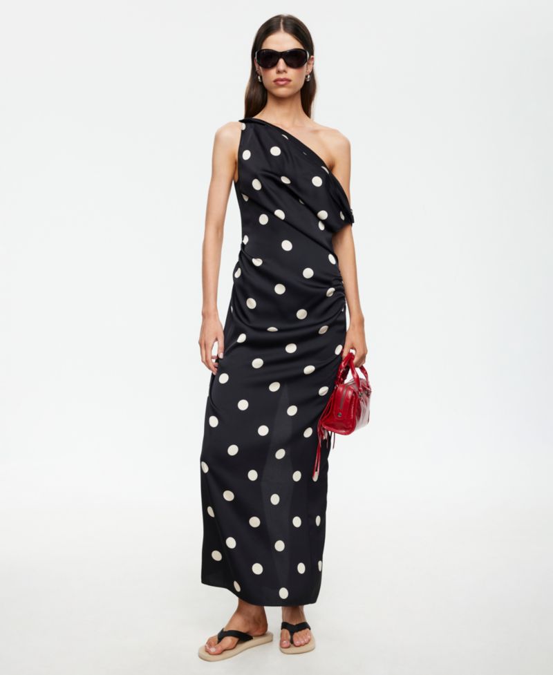 Women's Asymmetric One-Shoulder Maxi Dress