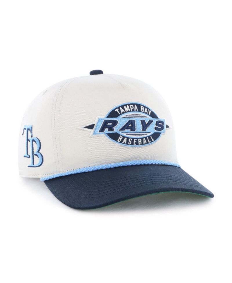 Big Boys and Girls Natural/Navy Tampa Bay Rays Frame Out Hitch Adjustable Hat