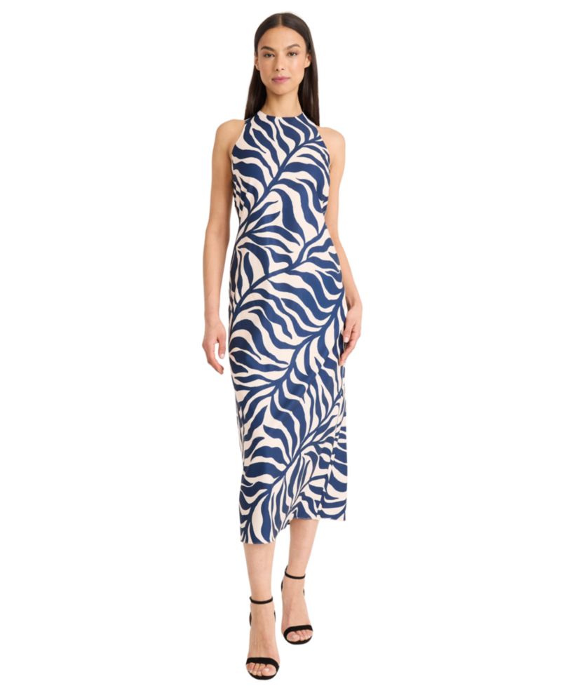 Women's Sleeveless Printed Midi Dress