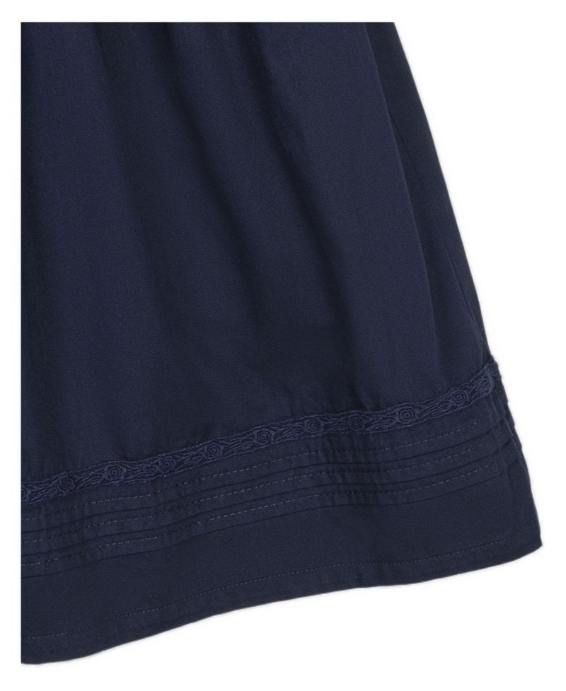 Big Girls Hope and Henry Organic Puff Sleeve Pintuck Sateen Party Dress