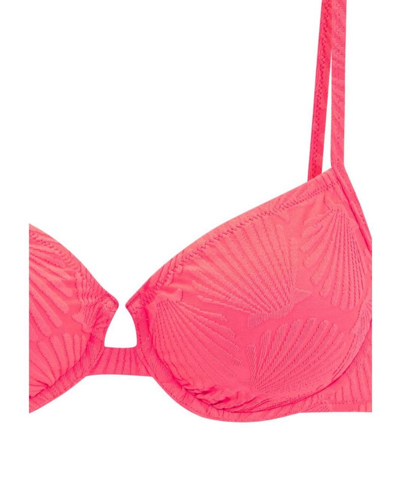Women's Printed Shell Pattern High-Waist Underwire Bikini Top