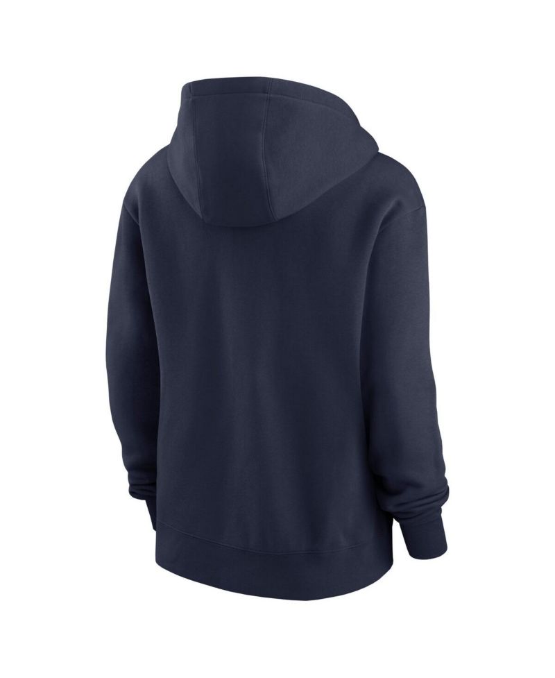 Women's Navy Denver Broncos Club Fleece Pullover Hoodie
