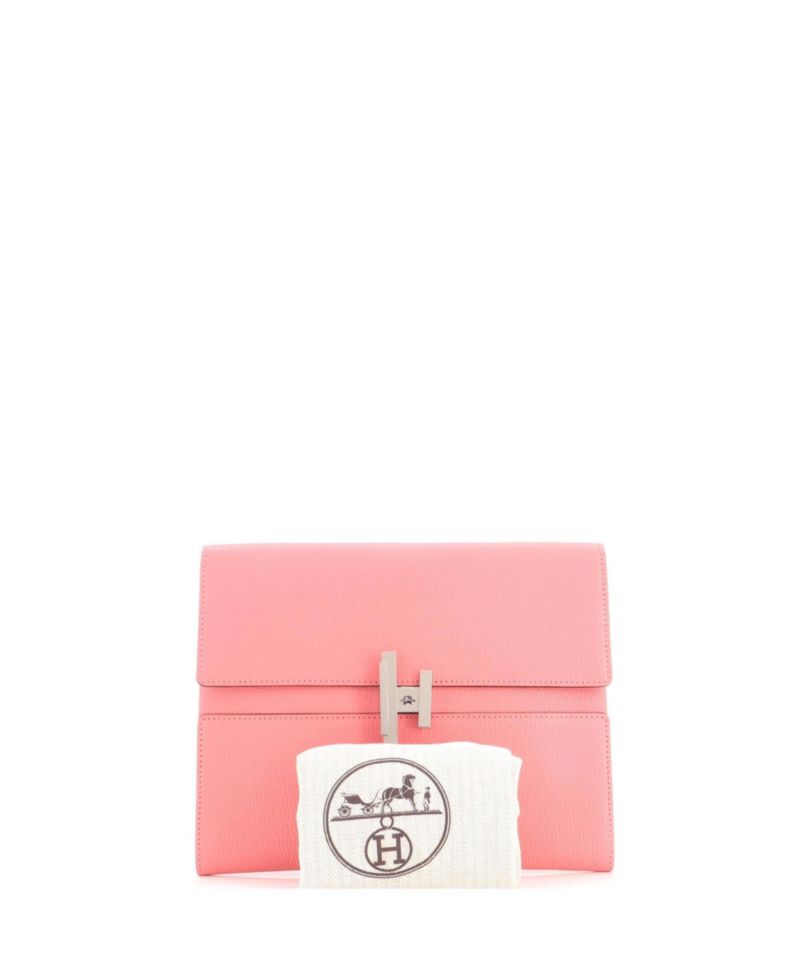 Pre-Owned Hermes Cinhetic Clutch Chevre Mysore