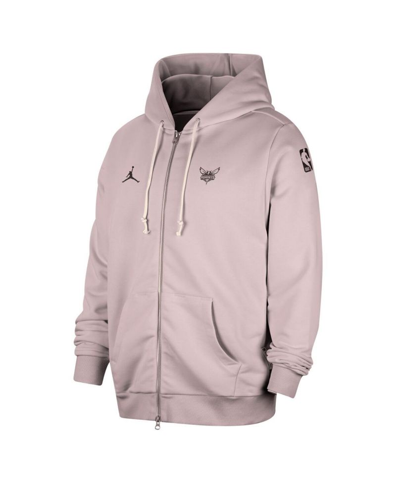 Men's Light Purple Charlotte Hornets Authentic Standard Issue Full-Zip Hoodie Jacket