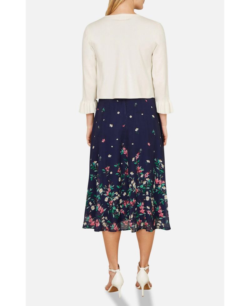 Women's Bell Sleeves Cropped Cardigan