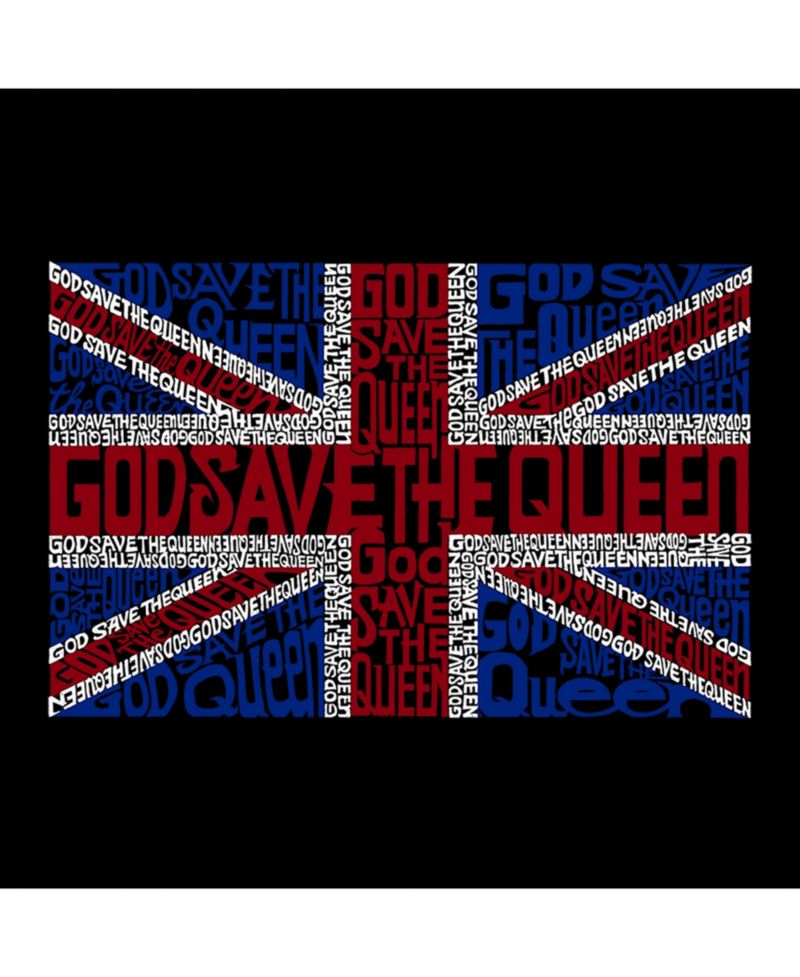 Men's God Save The Queen Word Art T-Shirt